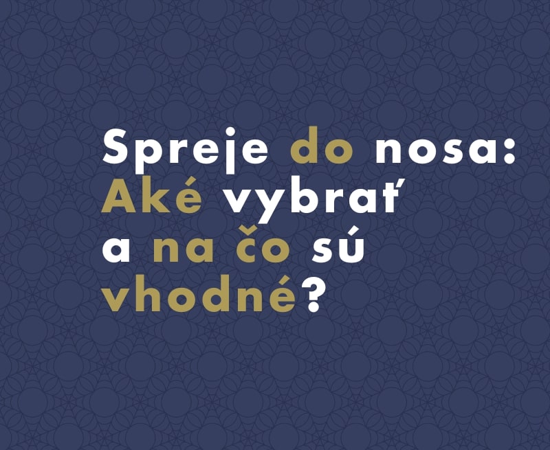Spreje do nosa: Aké vybrať a na čo sú vhodné?