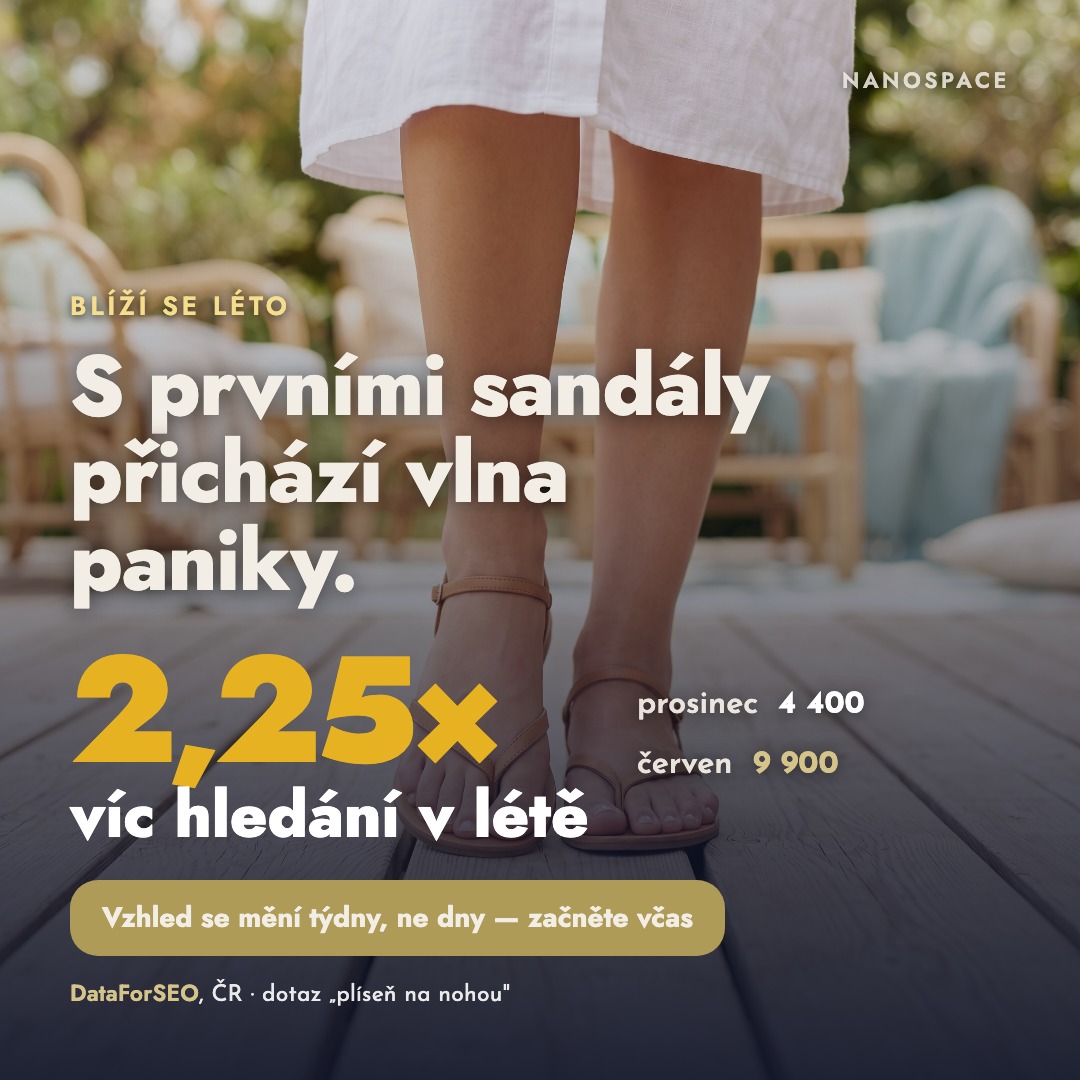 Sezónnost: v červnu 2,25krát víc hledání péče o nehty než v prosinci