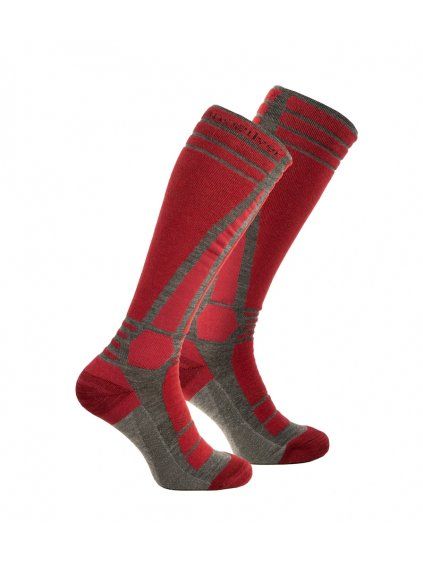 Červené podkolienky SPACE so striebrom a merino vlnou nanosilver®